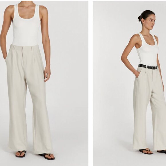 DISSH ROWAN BONE TROUSER MINIMALIST PANTS w/ POCKETS US 2 / Small $120 - Picture 2 of 11